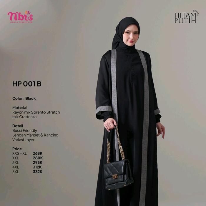 HP 001 BLACK - fashion kekinian 2025