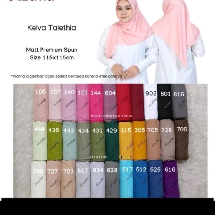 paris premium elzatta scarf / segi empat keiva talethia Square Kerudung Jilbab Muslim Nyaman