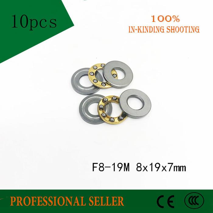 10 pcs F8-19M Axial Ball Thrust Bearing 3-Parts 8mm x 19mm x 7mm New