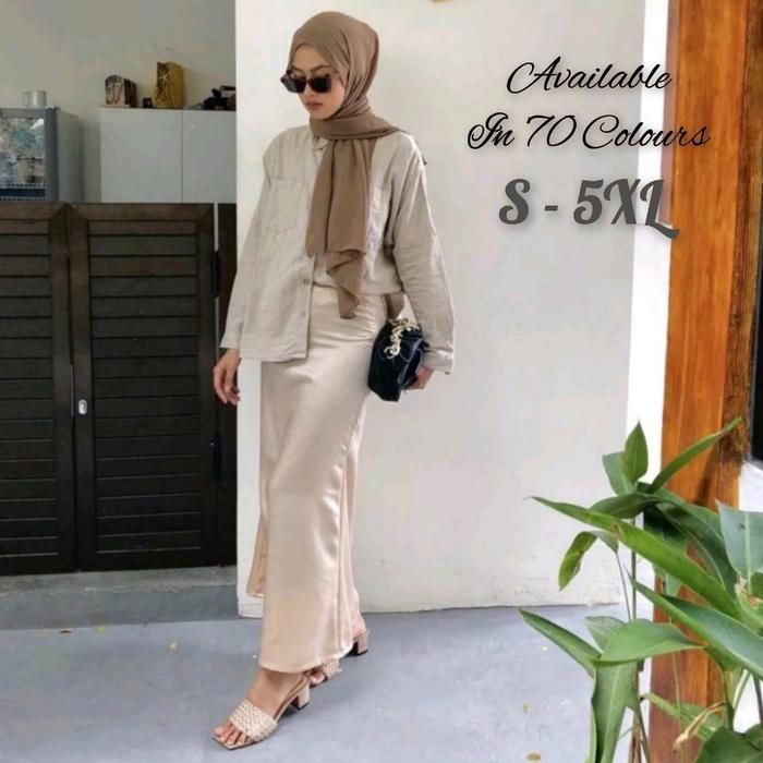 Rok Span Satin Polos Ready 70 Warna Up to 5L JUMBO
