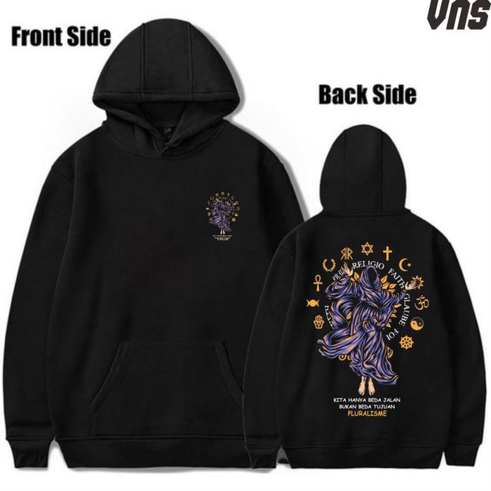 Hoodie unisex Hitam Original Hodie Pria Hodie Original Unisex motif pluralisme termurah taris