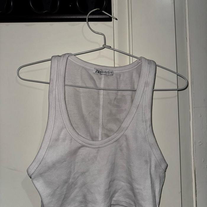 white tank top from zaraa
