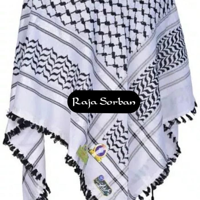 Terbaru Sorban Arab Almas Putih - Sorban Arab Almas - Sorban Rumbai