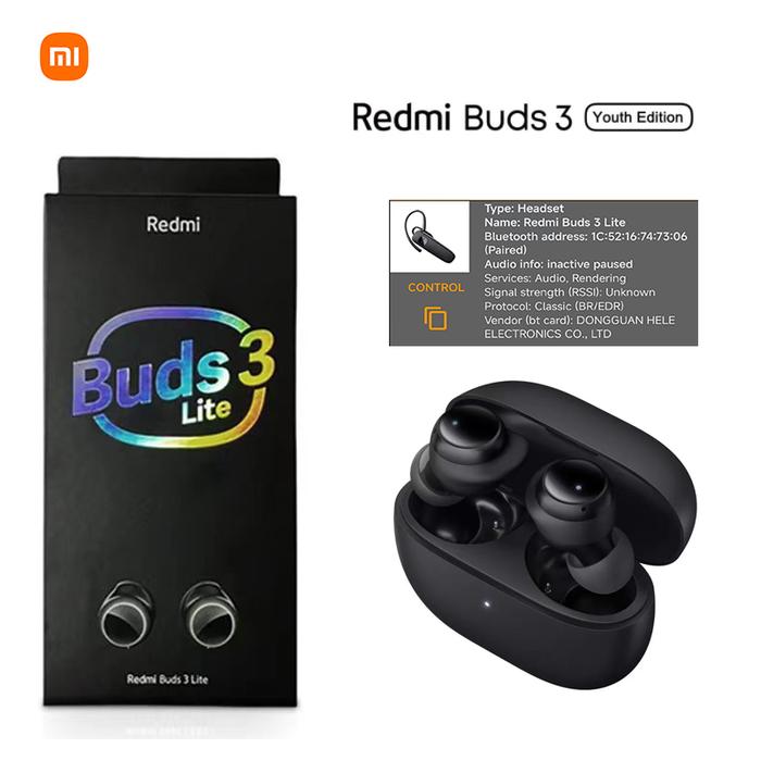 Original Xiaomi Redmi Buds 3 Lite TWS Bluetooth 5.2 Earphone IP54 18h