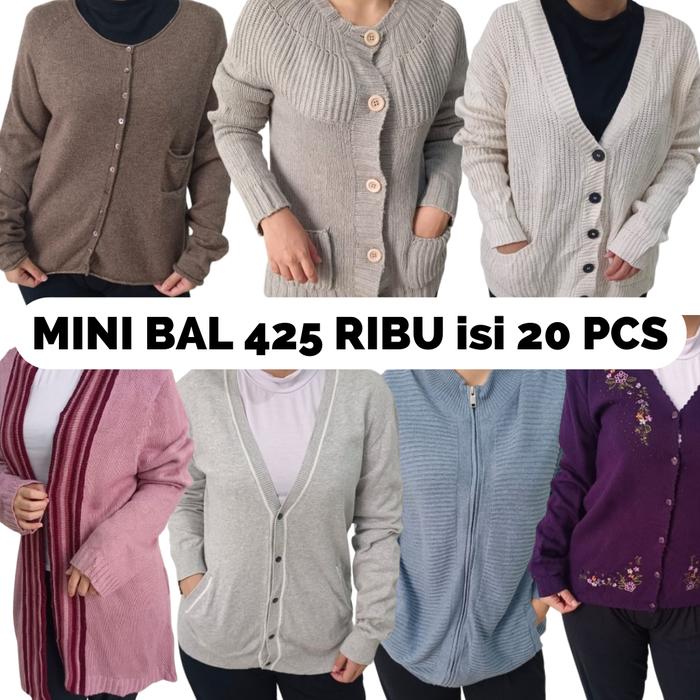 MINI BAL FASHION WANITA 425 RIBU ISI 20 PCS Cardigan, Outer, Sweater, Jaket, dll