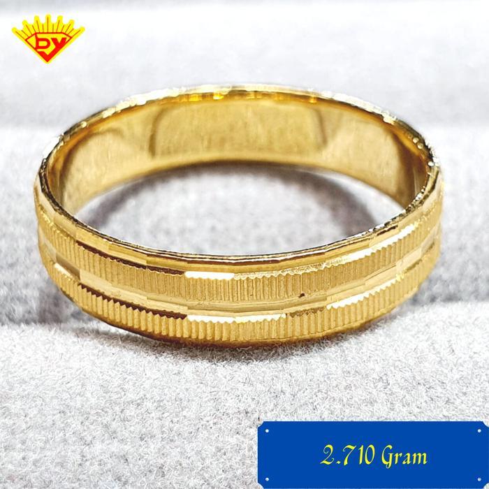 Cincin Emas Ukir Kadar Emas 750