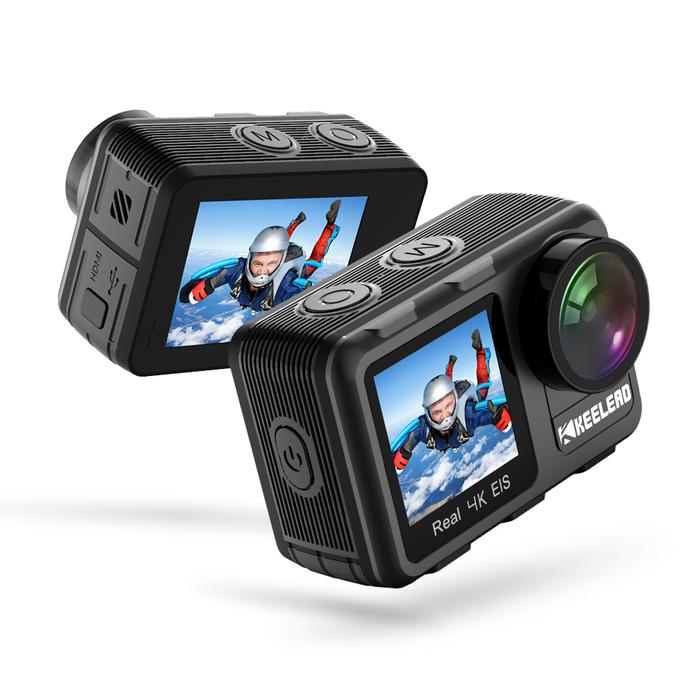 Original KEELEAD K80 4K 60FPS 20MP WiFi Action Camera 2-inch Touch