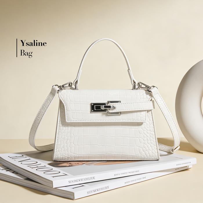 Tas Tangan & Selempang Wanita Model Mini Elegan, Tas Kulit Motif Buaya Premium, Desain Mewah dengan 