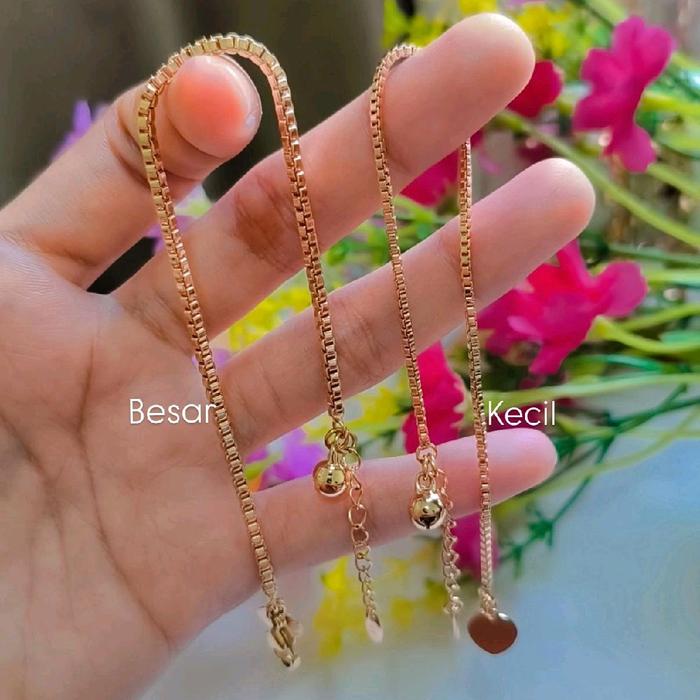 GELANG TANGAN ITALY KAIT UDANG ORIGINAL XUPING BAHAN SWASA PERHIASAN WANITA ANTI IRITASI