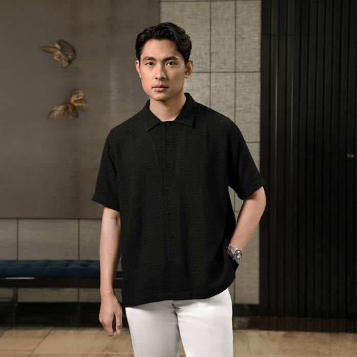 Heymale Tiama Shirt Short Sleeve Baju Koko Pria Lengan Pendek