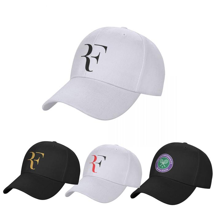 Men Women RF Roger Federer Patch Tennis Hats curved Baseball Caps Polyester Hat Trucker Hat Adjustab