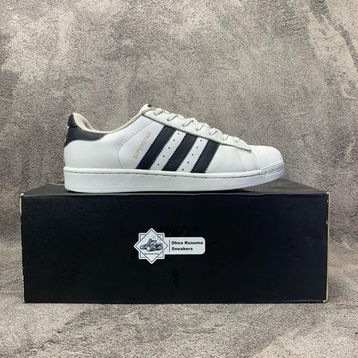 Sepatu Second Adidas Superstar White Black Size 40 Insole 25 cm Original Guarantee 100%