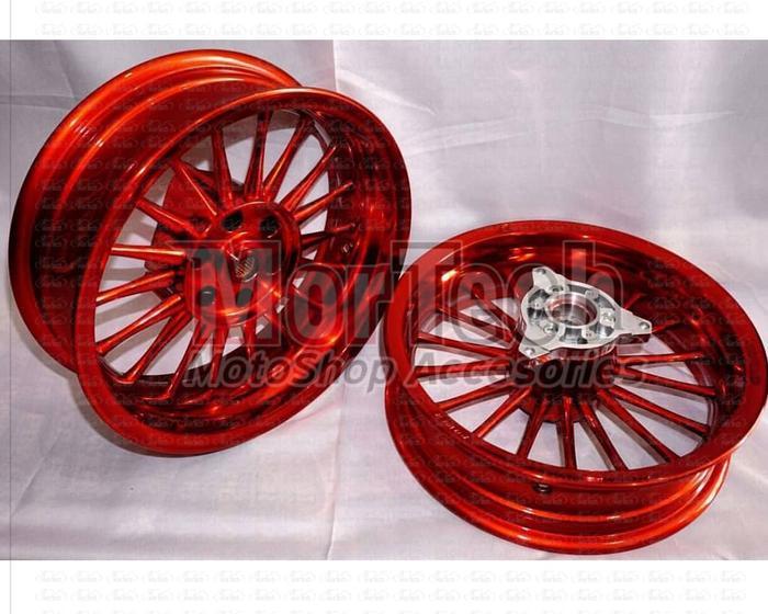 Velg Pelek Racing Tapak Lebar Power Classic Yamaha Nmax N Max Merah Terlaris