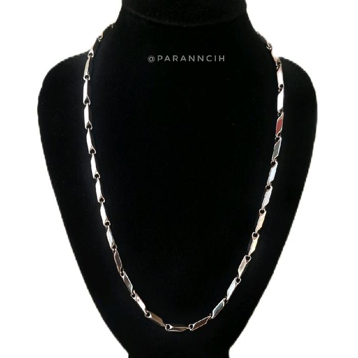 Kalung Rantai Titanium Model Padi