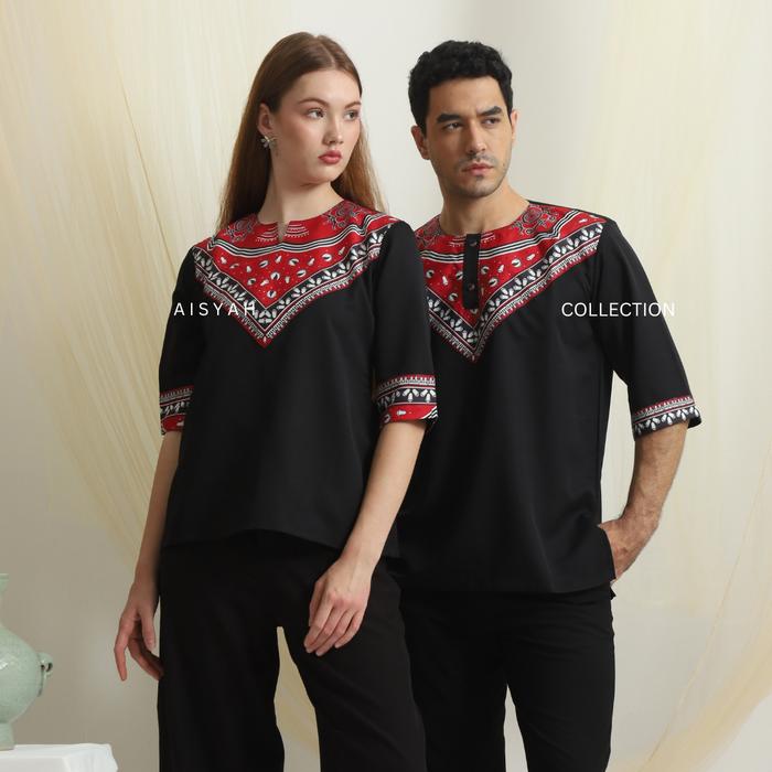 Aisyah Collection - Lenso adat maluku cengkih pala -  Atasan Etnik Maluku - Baju Cele Ambon Maluku -