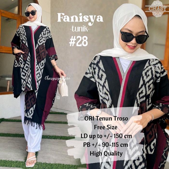 Fanisya #28 Tunik Jumbo Ethnic Ori Tenun Troso Jepara Etnik