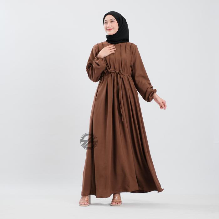 Dress Gamis Jumbo Polos Muslim Wanita Dewasa Syari Bumil Busui Lengan Panjang dengan Bahan Kain Syak
