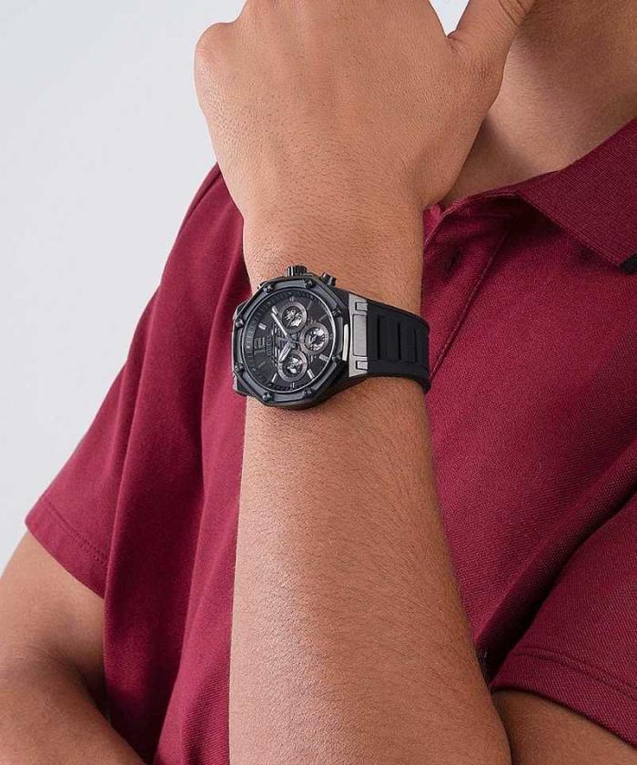 GUESS Watches GW0263G4 Original MOMENTUM Jam Tangan Pria Analog Black