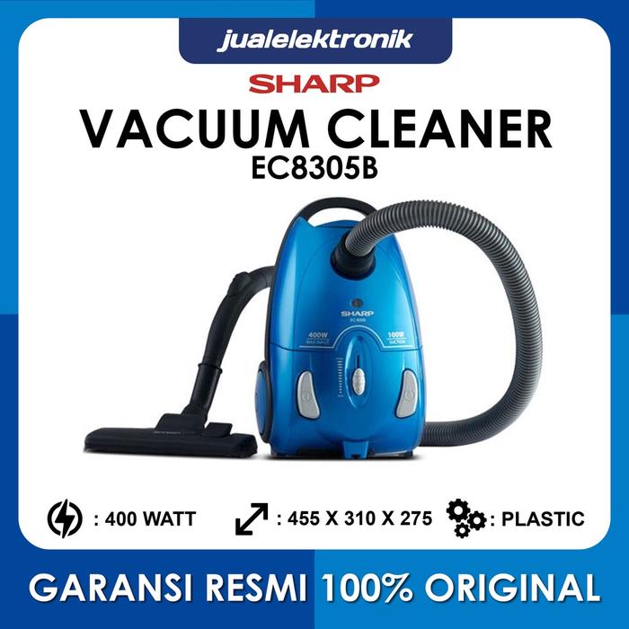 Sharp Vacuum Cleaner 400 Watt EC8305B / Penyedot Debu / Termurah / Garansi Resmi / Biru / Murah