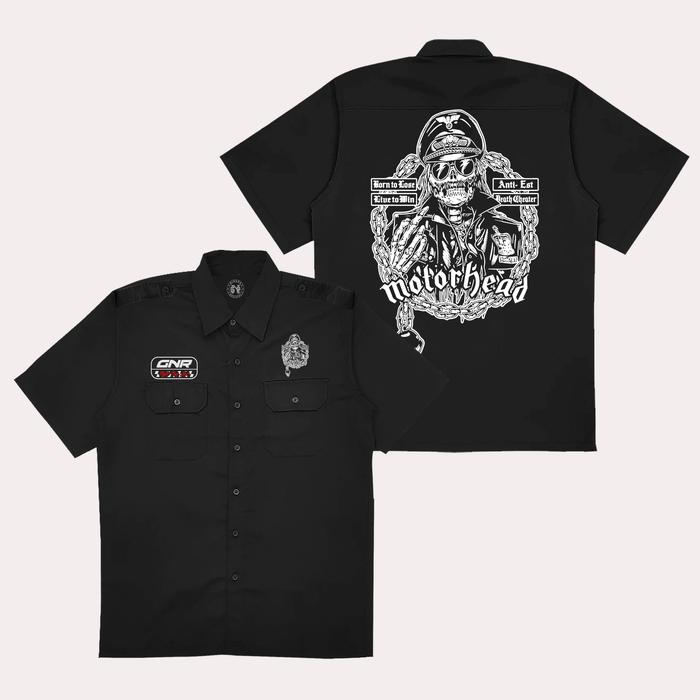 Yinyanks Jkt Workshirt Motorhead  Born To Lose kemeja kerja PDH pria wanita pdl