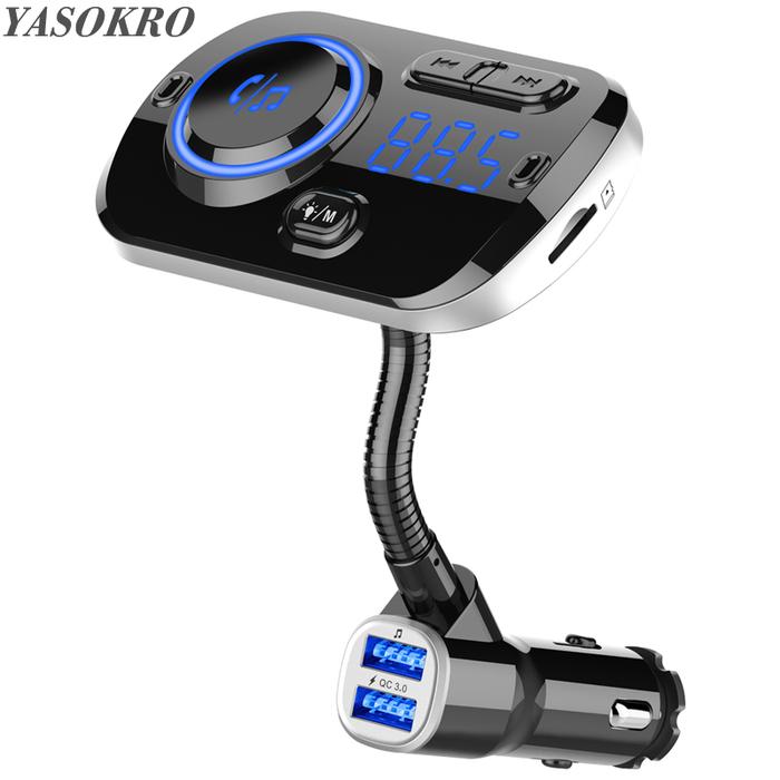 Modulator Pemancar FM Kompatibel Bluetooth Kit Mobil Pemutar MP3