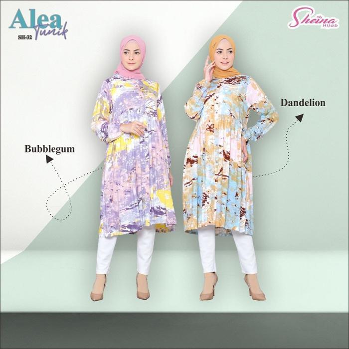 Tunik Alea Sheinahijab Tumik Dewasa Motif Bahan Cotton Rayon Original Atasan Cantik