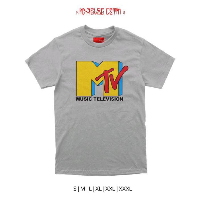 kaos Mtv music television tshirt mtv combed 24s Baju Distro Katun