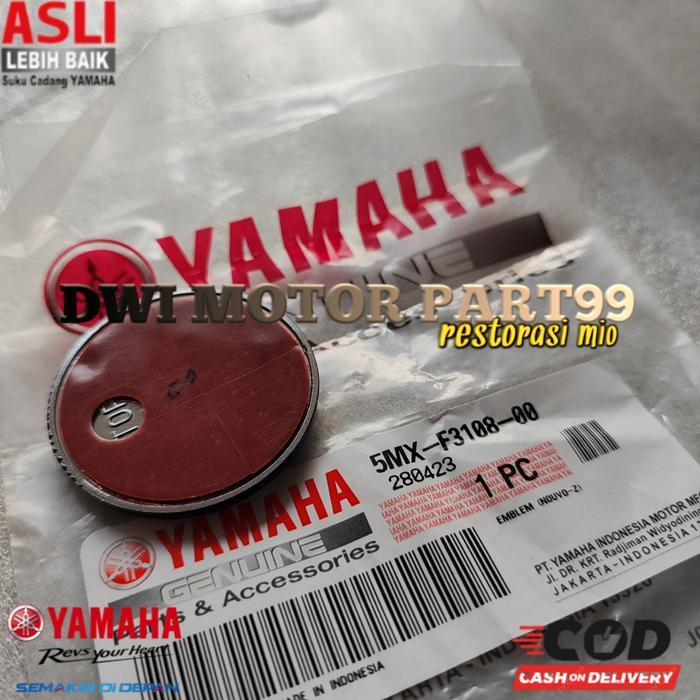 EMBLEM TIMBUL PANEL TAMENG DEPAN NOUVO Z 5MX-F3108 SILVER ORI [NTS]
