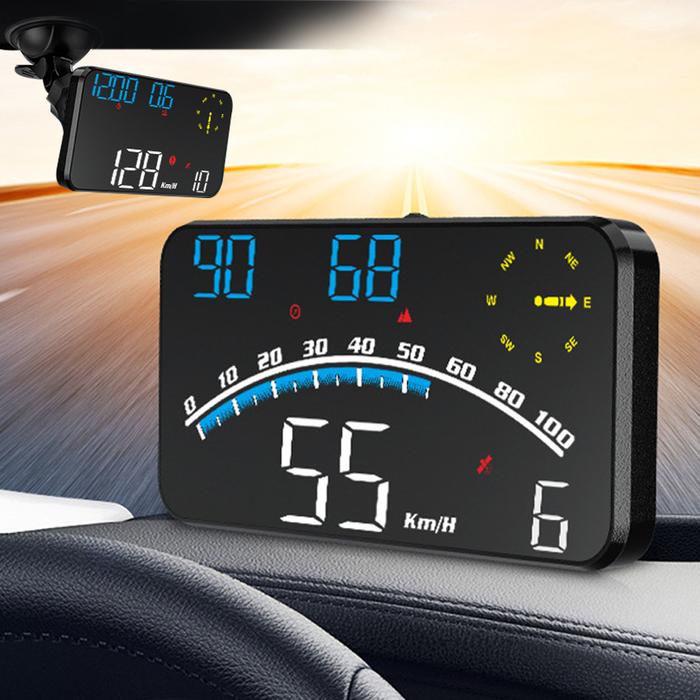 GPS Head Up Display LED Display Windscreen Projector Odometer Speedometer G10 Universal HUD With Ove