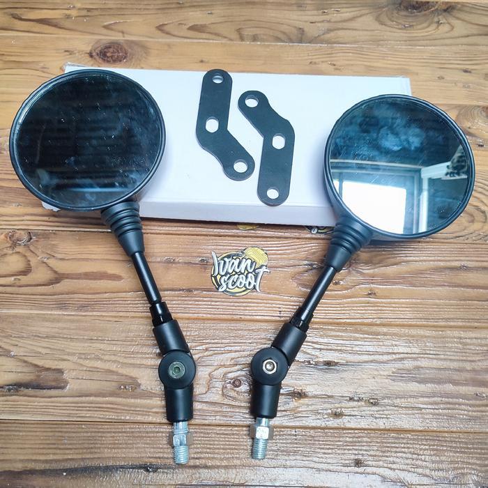 spion vespa npx hitam bulat spion vespa new px series komplit bracket