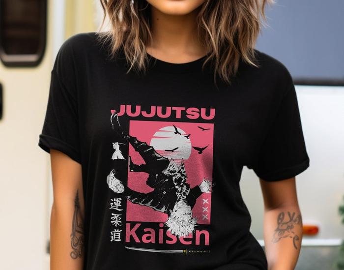 Kaos Anime Kaisen Jujitsu, Kaos Ryomen Sukuna, Kaos Jujitsu Kaisen, Kaos Anak Laki-Laki Anime, Kaos