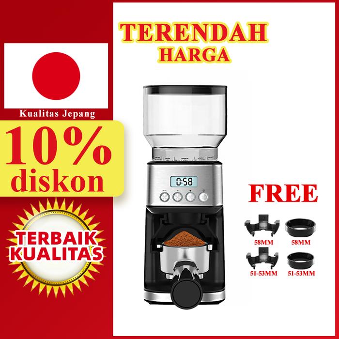 ✅ LAHOME Electric Conical Burr Coffee Grinder Pabrik Burr Otomatis yang Dapat Disesuaikan dengan 51 