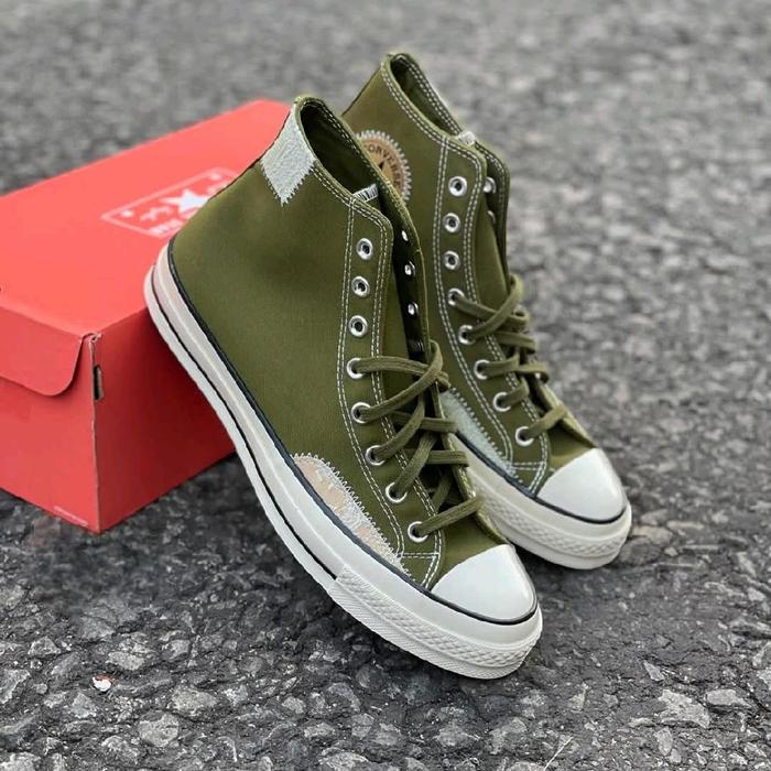 CONVERSE CHUCK 70 HI CRAFTED OLLIE PATCH GREEN A04499C ORIGINAL RESMI
