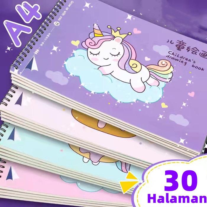 A4 Tebal Buku Gambar Lukisan Kertas Anak TK Siswa Sekolah Dasar Yang Dilukis Dengan Tangan Buku Seni