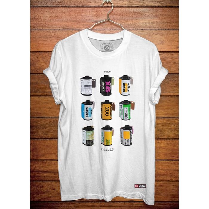 AIQI - Kaos Distro | Kodak (Putih)