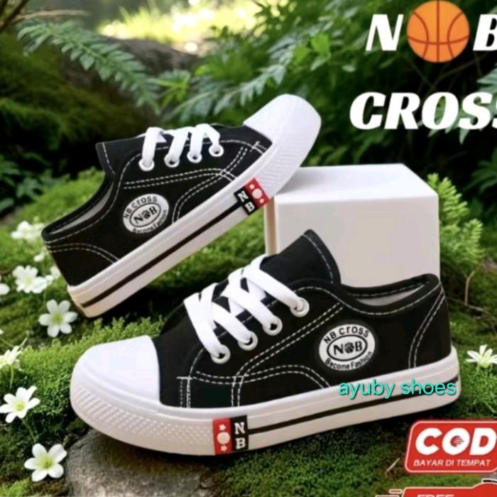 SEPATU MURAH NOB BOLA) SEPATU (NB) HITAM PUTIH,UKRAN Tk/SD/SMP/SMA