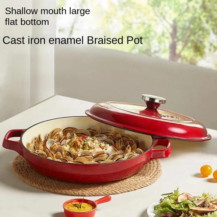 Large Capacity Supor Open Bottomed Pan Cast Iron Electromagnetic