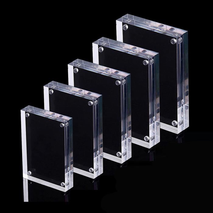 Clear Acrylic Picture Photo Frame Magnetic Photocard Holder Poster