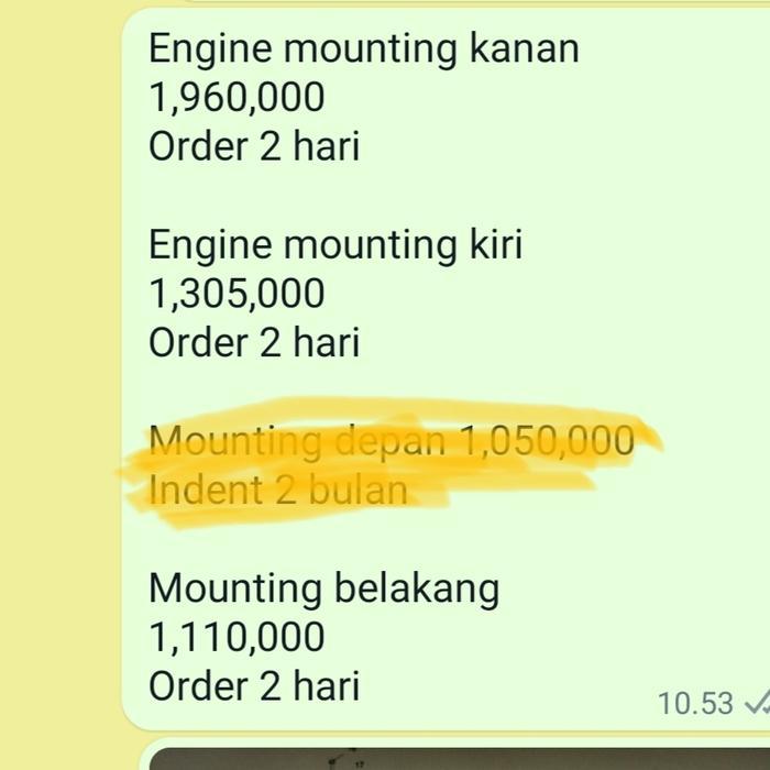 engine mounting kanan Cruze engine mounting kiri Cruze mounting blk R1