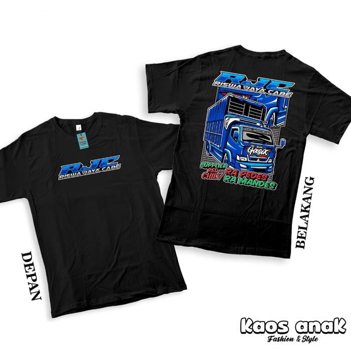 KAOS ANAK TRUK CANTER RISWA JAYA CABE BAJU TRUK ANAK BAGUS COMBED 30S