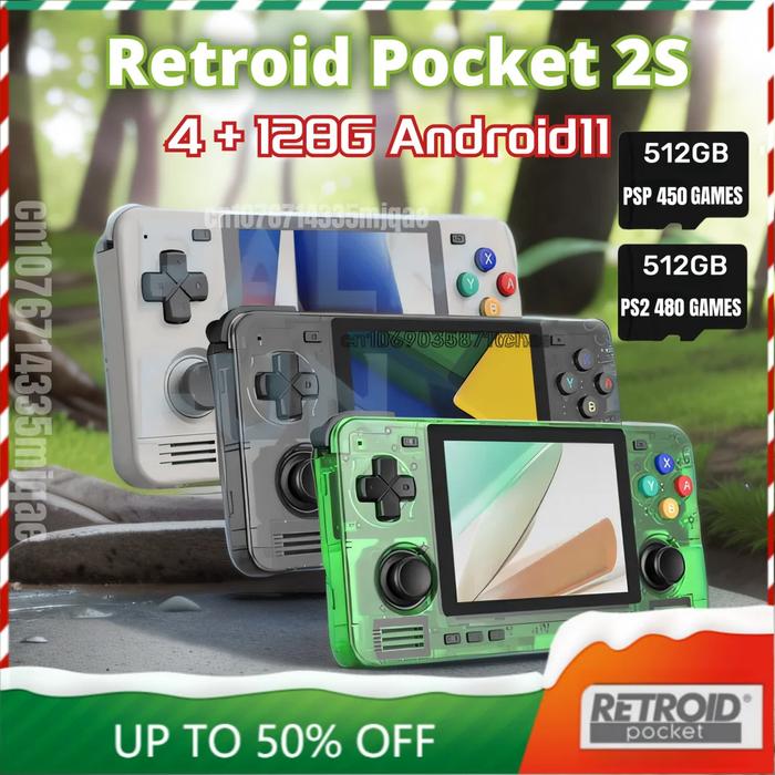 Retroid Pocket 2S PS2 Handheld Game Console 3.5Inch Touch Screen