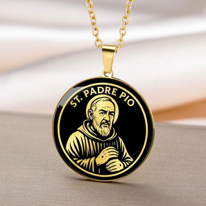 St Padre Pio/Saint St Christopher/Saint St Christopher Medal Ne lace Catholic Protection Pendant Amu