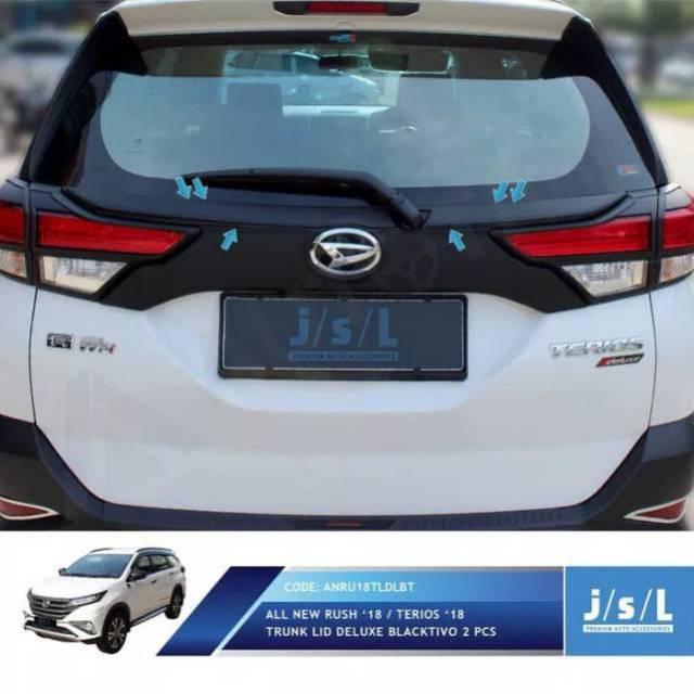 TRUNK LID TRUNKLID LIST LIS KACA BELAKANG DELUXE HITAM BLACK DOP ALL NEW RUSH ALL NEW TERIOS 2018 UP