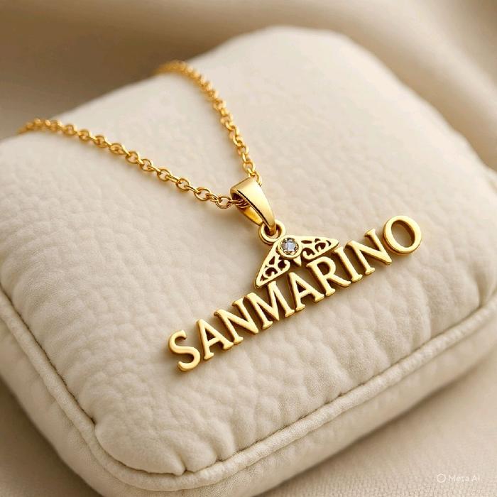 Sanmarino Kalung Liontin Model Sanmarino Minimalis Cocok untuk Cewek Cowok Banyak Pilihan Desain Tul