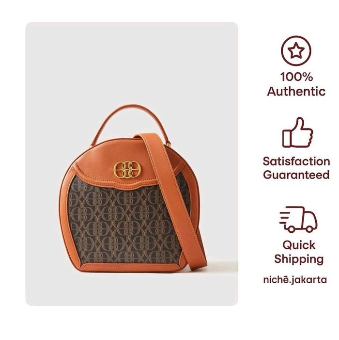BONIA La Luna Monogram Sonia Bag-Brown