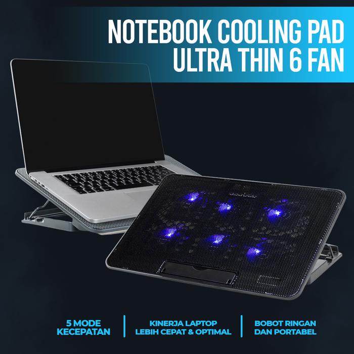 Mutiaramall - Cooling Pad Laptop | Kipas Laptop Gaming | Pendingin Notebook