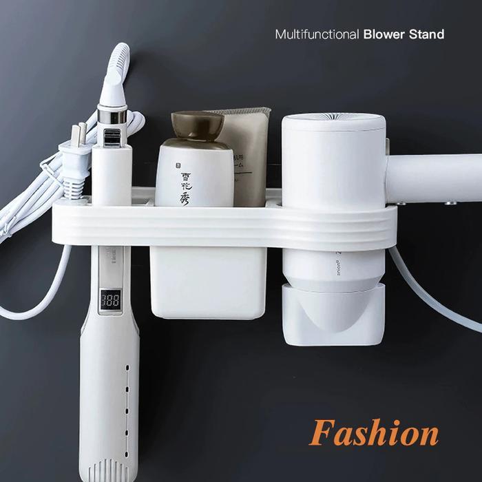 Rak Dinding Set Organizer Hairdryer Dekorasi Minimalis Anti Slip - Holder dudukan tempat holder hair