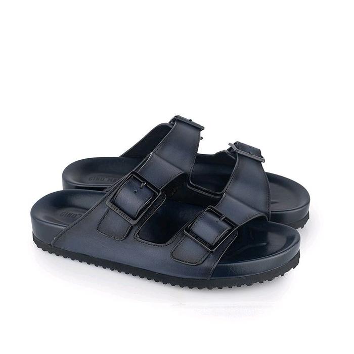 Sandal Kulit Pria Gino Mariani Hayes Navy Original