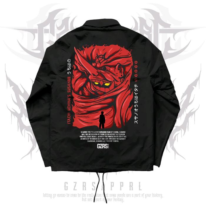 GZRS Jaket Coach Susanoo Itachi - Hitam