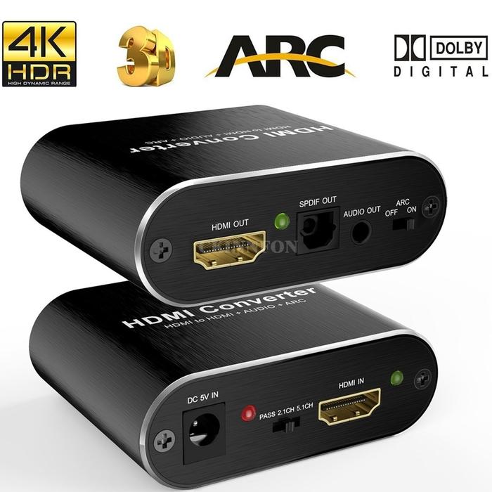 20Pcs/Lot 4K HDMI-compatible Extractor 5.1 ARC Audio Extractor